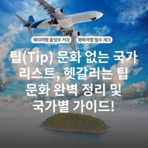 팁(Tip) 문화 없는 국가 리스트, 헷갈리는 팁 문화 완벽 정리 및 국가별 가이드!